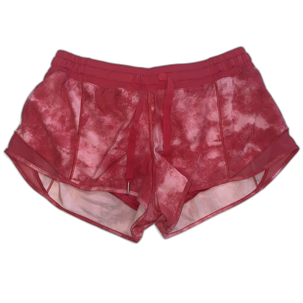 Lululemon Hotty Hot Short Size 10 Lined 2.5" Pink Tidal Trip Boom Juice Reflect